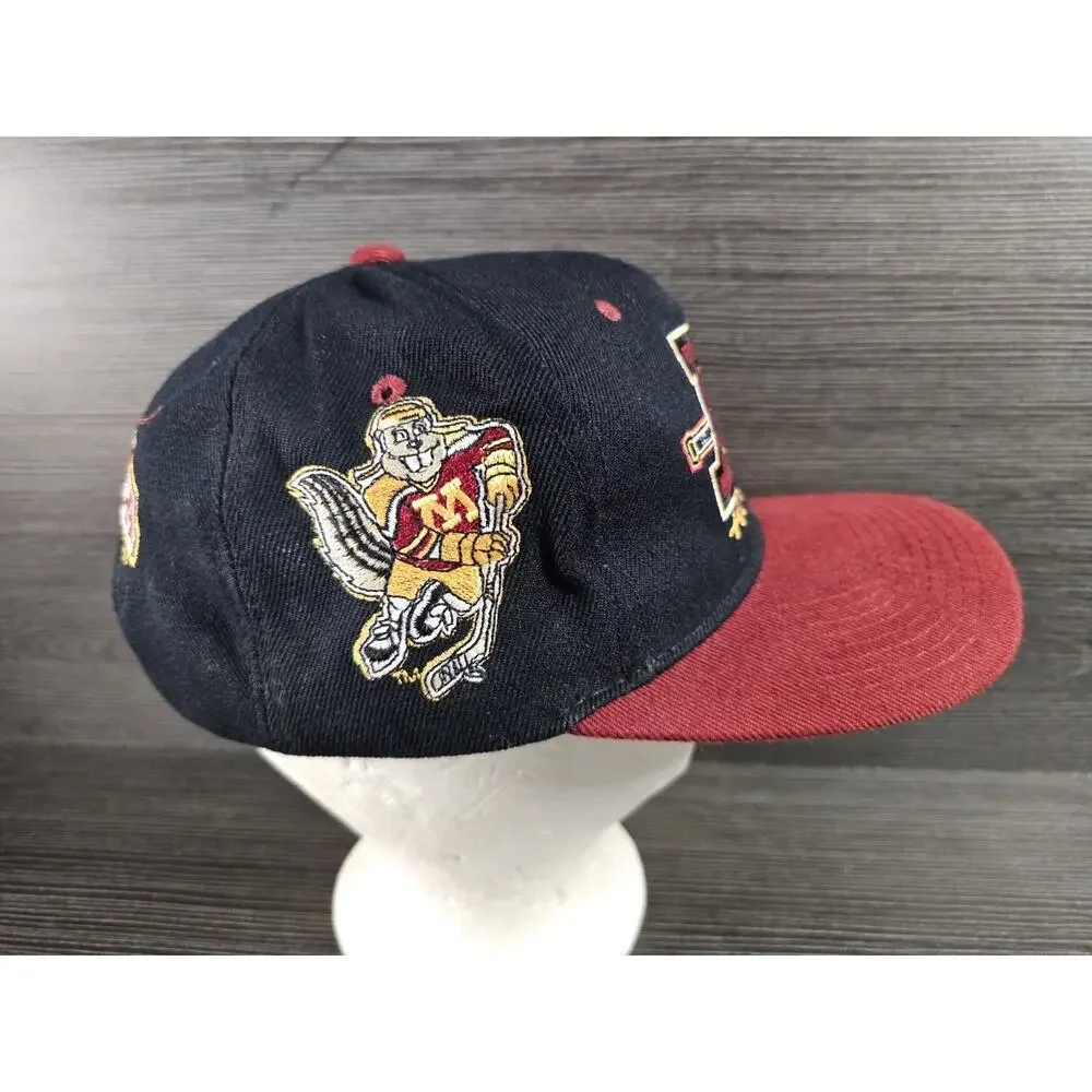 Vintage NWT Minnesota Golden Gophers Hockey Zephyr Graf-X Snapback Hat NOS 90s